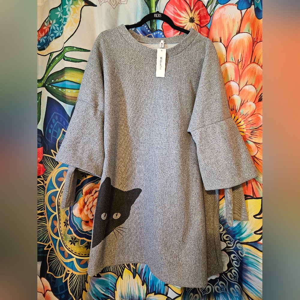 3xl Order Plus wool cat dress